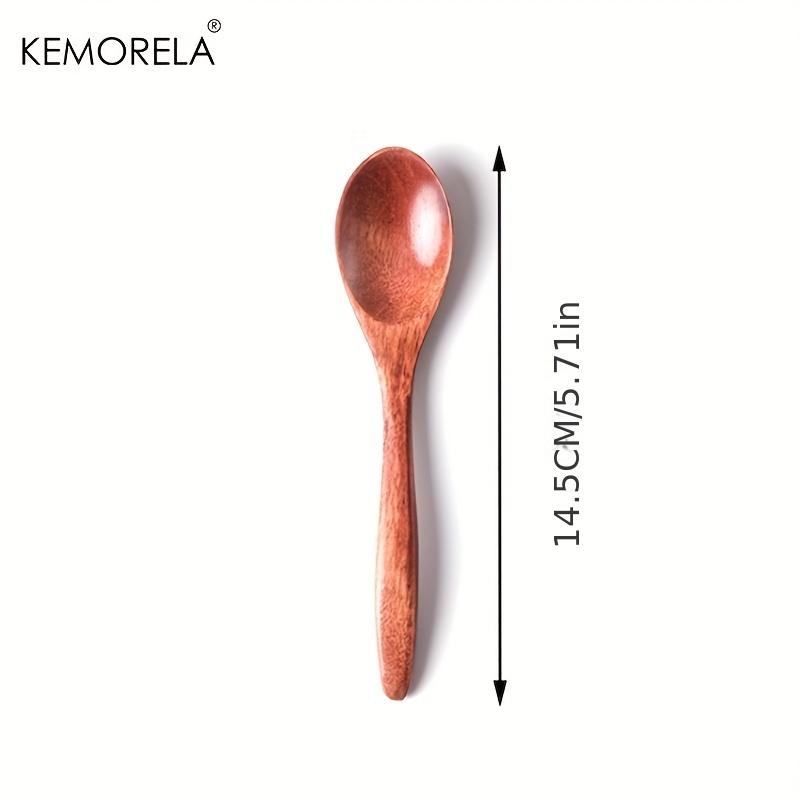 

1/2/6PCS Wooden Tea Spoon Long Coffee Spoons Small Teaspoon Set Wood Honey Dessert Spoon Coffee Drink Stirrer Teaspoon Tableware