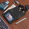 Beltimore Men's Large Vertical Leather Wallet With Clasp, Black, Rfid Premium
