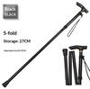 Foldable Telescopic Aluminum Alloy Trekking Pole Lightweight Multifunctional Elderly Hiking Walking Stick