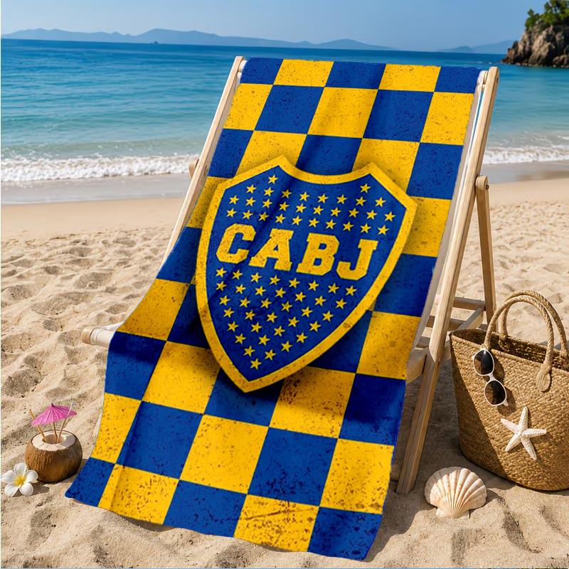 Boca Football Club Printed Microfiber Beach Towel, Soft And Absorbent, Quick-Dry, Ideal for Summer Travel, Beach Essential, Swimming Pool