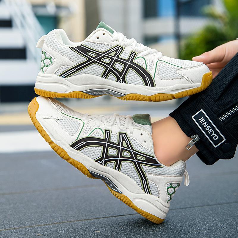 New badminton shoes men's shoes professional competition tennis sports shoes breathable non-slip beef tendon sole volleyball table tennis shoes