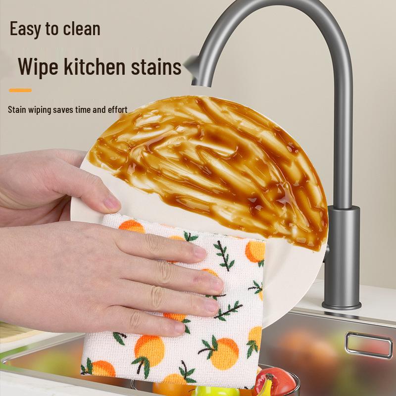 Wasserabsorbierendes Abreiß-Reinigungstuch aus Polyester-Baumwolle für Küche und Haushalt