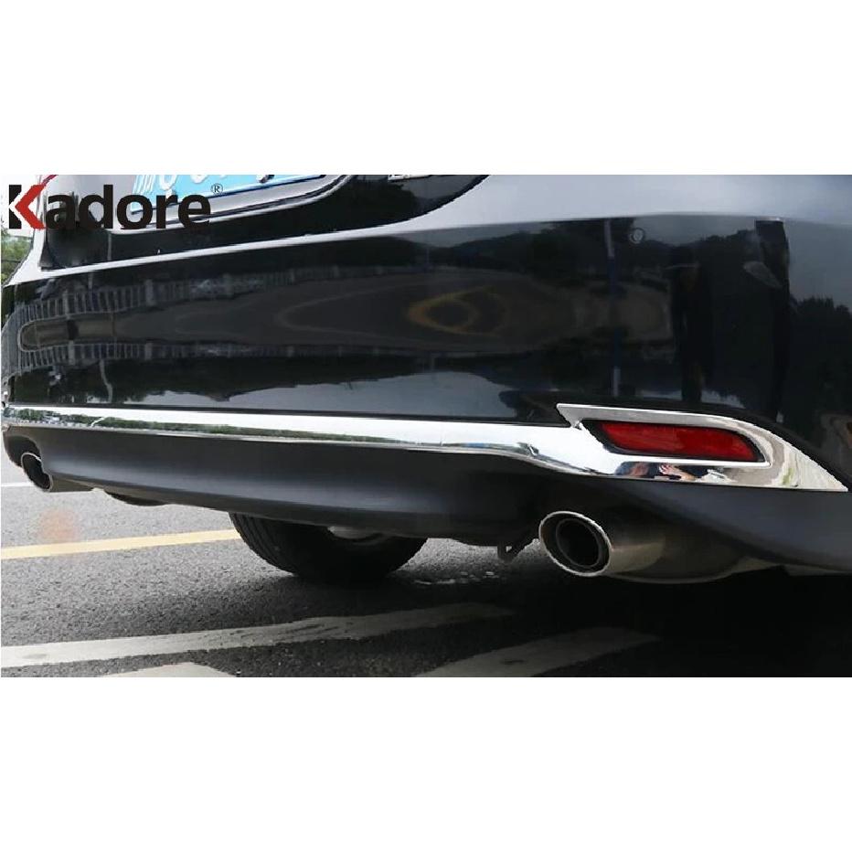 Rear Bottom Bumper Cover Trim For Toyota Camry 70 LE XLE 2018-    Chrome Car Rear Fog Light Lamp Molding Trims