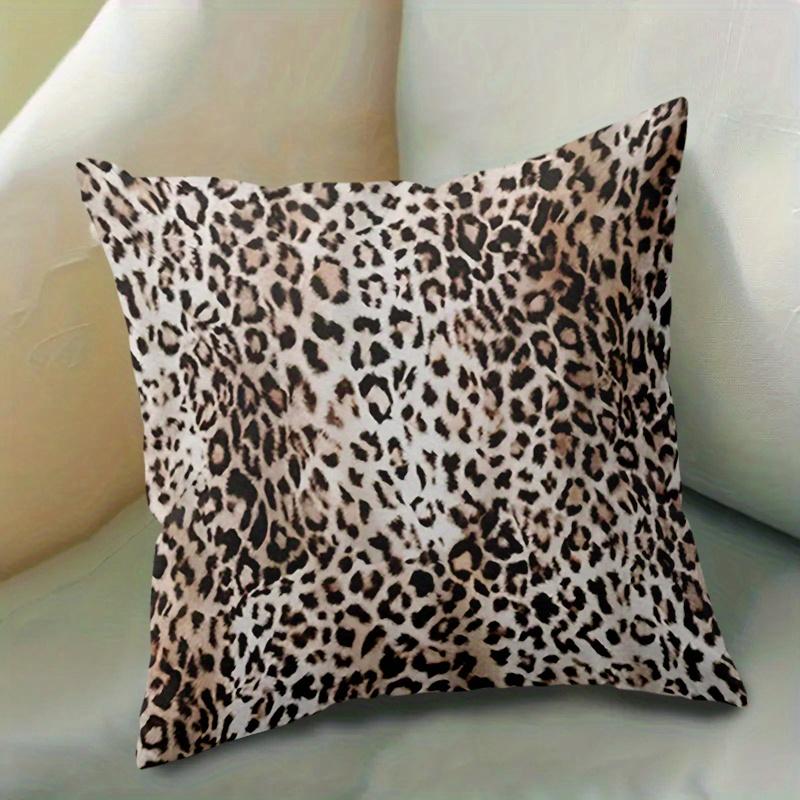 Double Sided Modern Leopard Print Soft Throw Pillow Cover For Bed Sofa And Lounge Chair Home Decoration