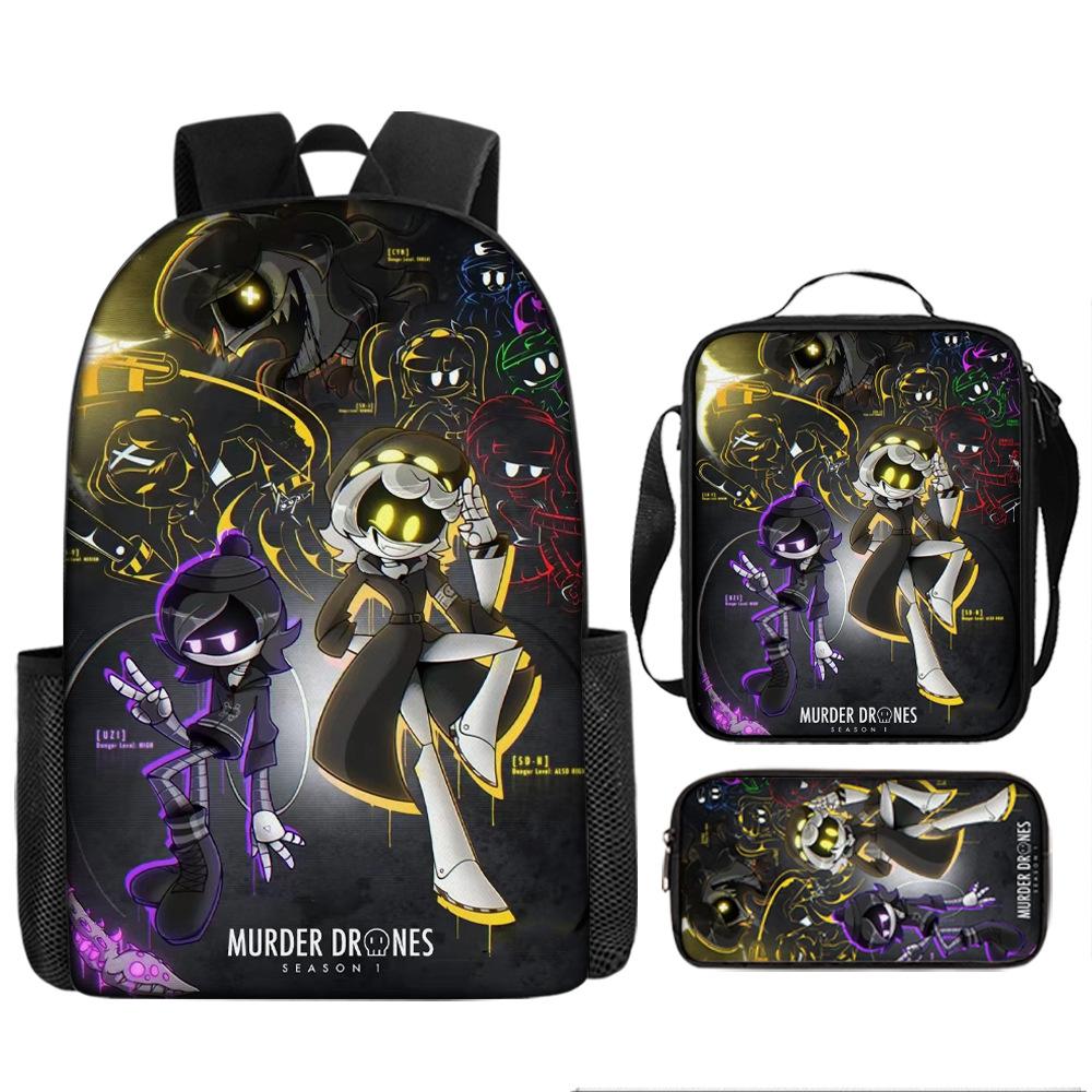 

Inorganic Killer Children s School Bag Backpack Murder Drones Elementary School Cartoon Backpack Three-piece Set Pencil Case