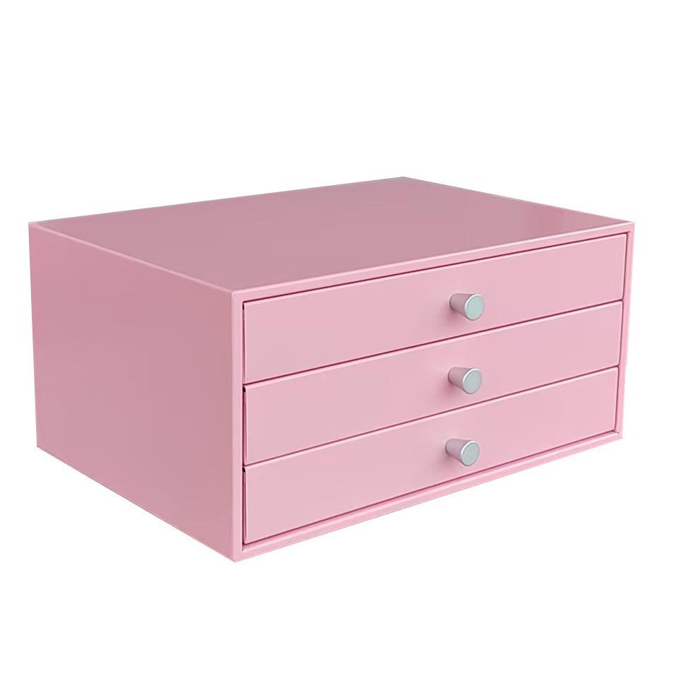 

Desktop White Metal Drawer Cabinet - Multi-layer Steel Storage Height 150mm, Width 320mm, Depth 230mm