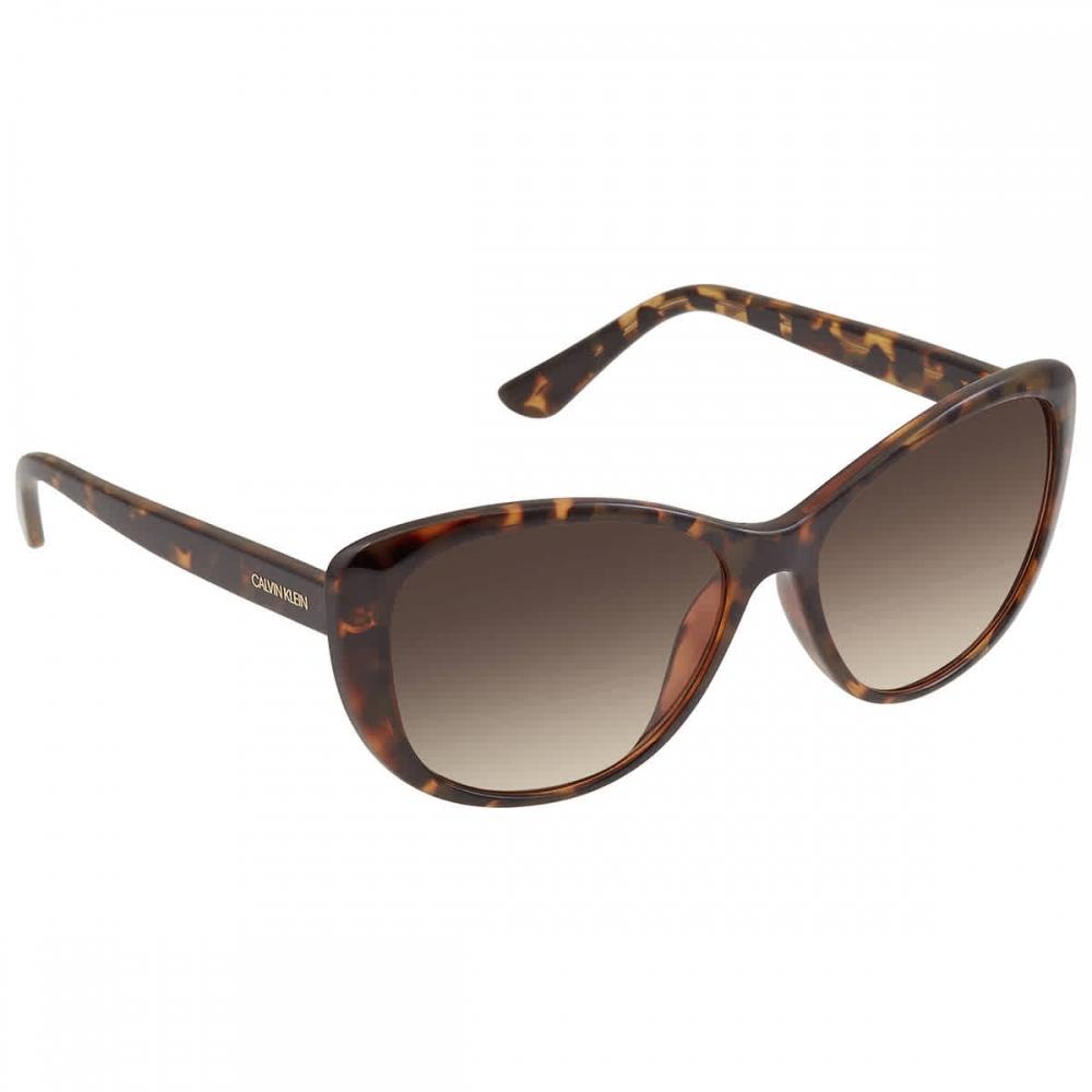 Calvin Klein Ladies Sunglasses Ck19560s 235 57 Multi Brown Gradient Cat Eye