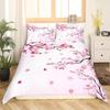 Pink Cherry Blossom Three-Piece Spring Flower Duvet Cover Girl Room Decoration Bedding