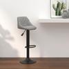 Day and Night - Day and Night Light Gray Velvet Kitchen Stool