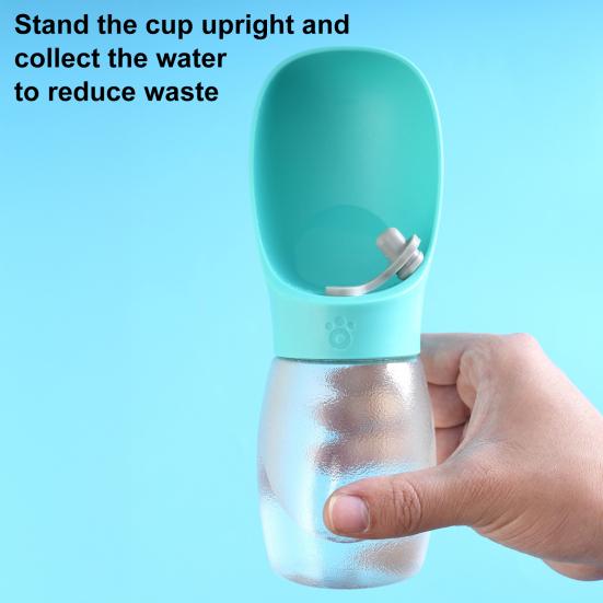 300ml Leak Proof Dog Water Bottle Outdoor Portable Puppy Water Dispenser with Bowl for Walking Travel Hiking