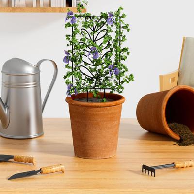 Metal Bitkiler Kafes İçi Boş Yaprak Kapalı Açık Saksı Çiçekleri Bitkiler Tırmanma Küçük Houseplant Asma Sarmaşık Destek Hissesi Bahçe Malzemeleri