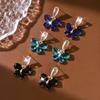 TEMU Rhinestone Butterfly Earrings - Elegant & Fashionable for All Occasions