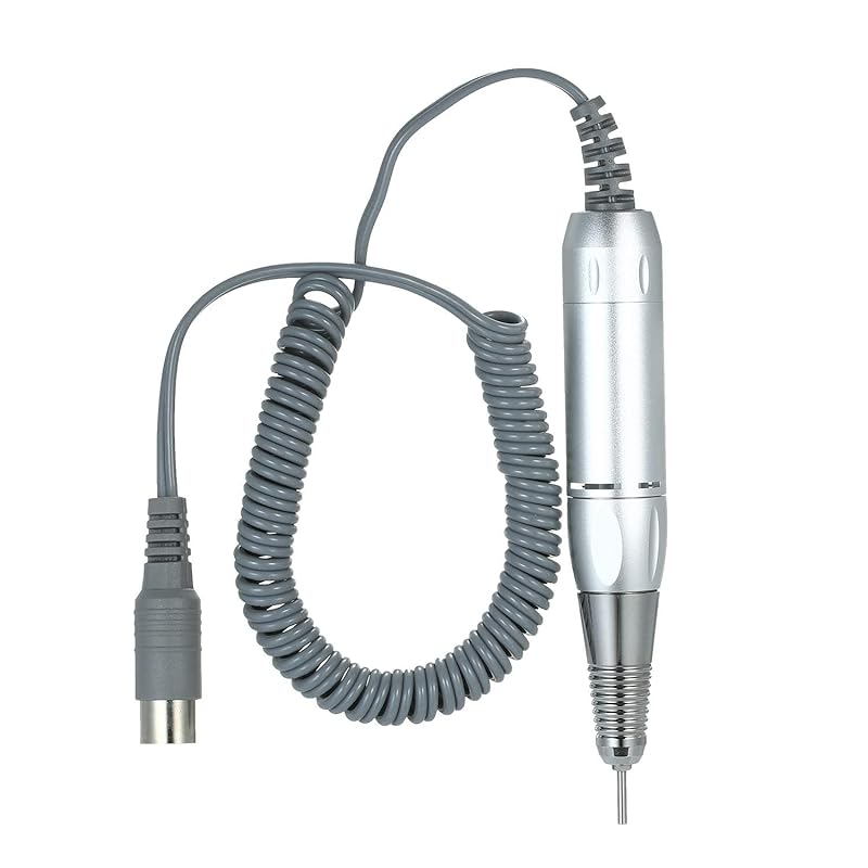Nail Drill Handpiece, Nail Drill Replacement Handpiece 30,000RPM Portable Nail Drill Accessories with Low Noise for Pedicure and Manicure Nail Drill серебряный