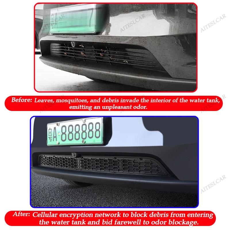 For Tesla Model YL/Y/Launch Juniper 2025 2026 Front Grill Guard Grille Inserts Mesh Anti Insect Net Cover Bumper Grid Filter