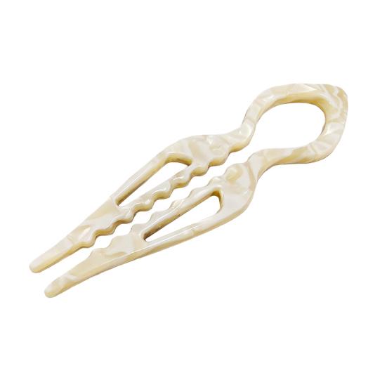 French Hair Pin Women Double-Notch Locking Mechanism Hair Clip Twists Secure Hair Stick Hair Styling Accessory