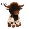 Soft Stuffed Animal Toy Highland Cow Toy, Plush Scottish Cattle Doll, Holiday Gift for Children Cute Farm Doll Present Adults Kids Boys Girls Washable