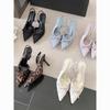 Pointed Single Shoes Early Spring Evening Shoes High Heels Fairy Shoes Bow High Heel Sandals Bag Head Sandals