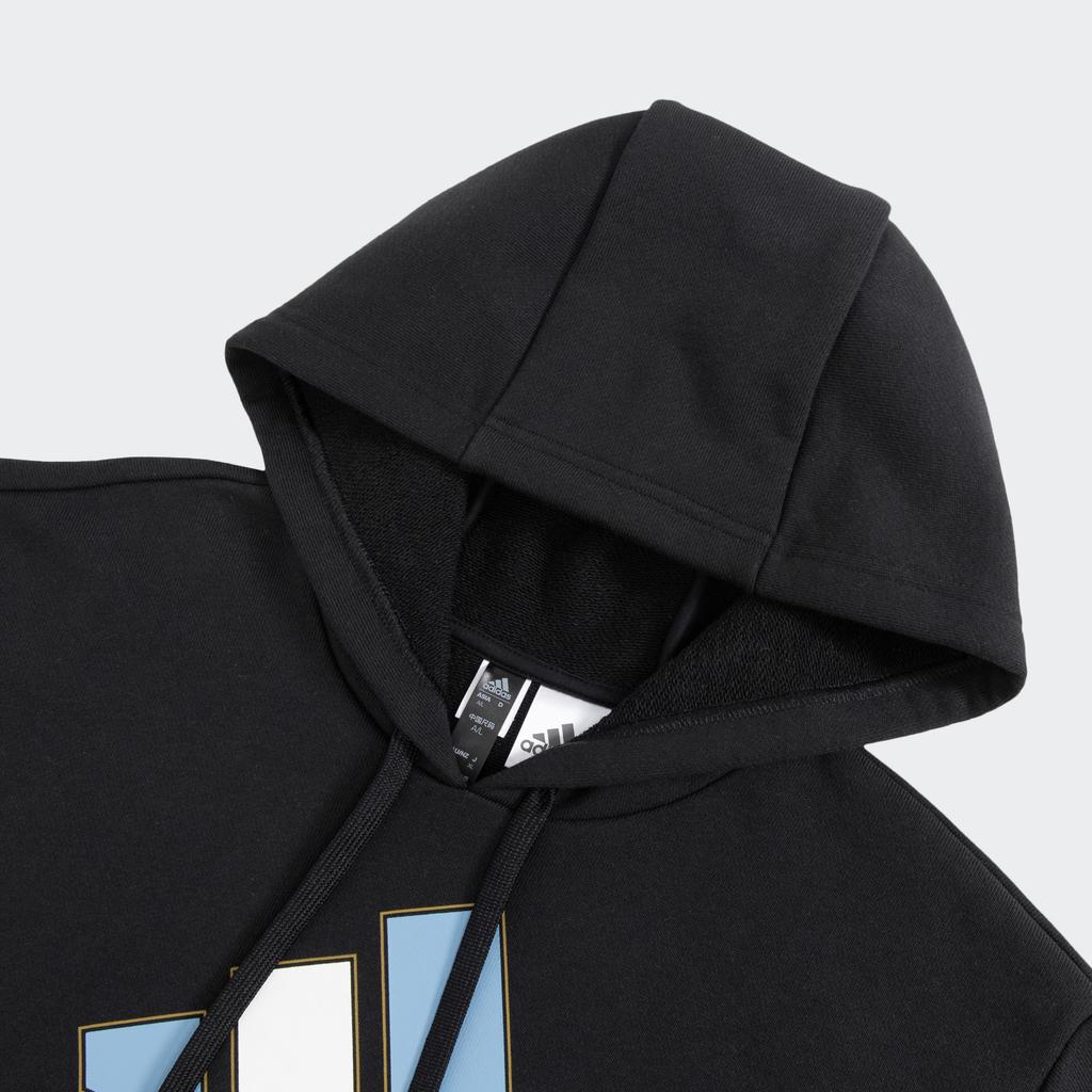 adidas 2022 Majstrovstvá sveta v Katare Argentína Šampióni Trojhviezdové Logo Potlač Mikina Pánska Mikina Čierna IT2387