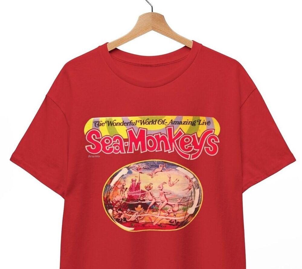The Amazing Live Sea-Monkeys T-Shirt, Stanley Desantis 70s Comics Books Unisex Unisex T-Shirt XXXL