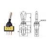 2pcs 12mm Automotive Toggle Switch 12V20A ASW-15D SPST 2Position 3Pin LED ON/OFF For Electrical Systems