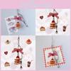 Girl Vintage Heartshaped Pink Cake Pendant With Alloy Material For Decor Bag