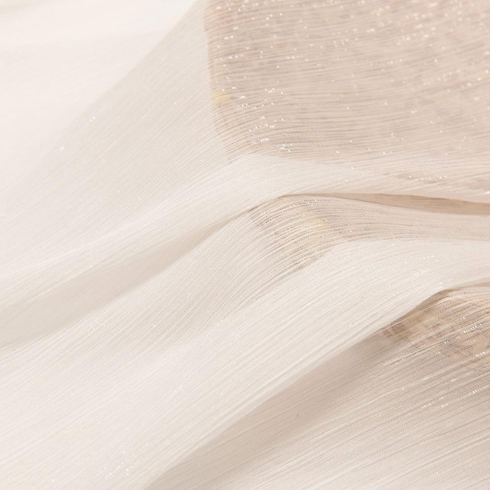 Glitter Shiny Crinkled Sheer Crepe Chiffon Fabric Lightweight Soft Thin Transparent Wrinkled Fabric for DIY Dress Skirt Clothes