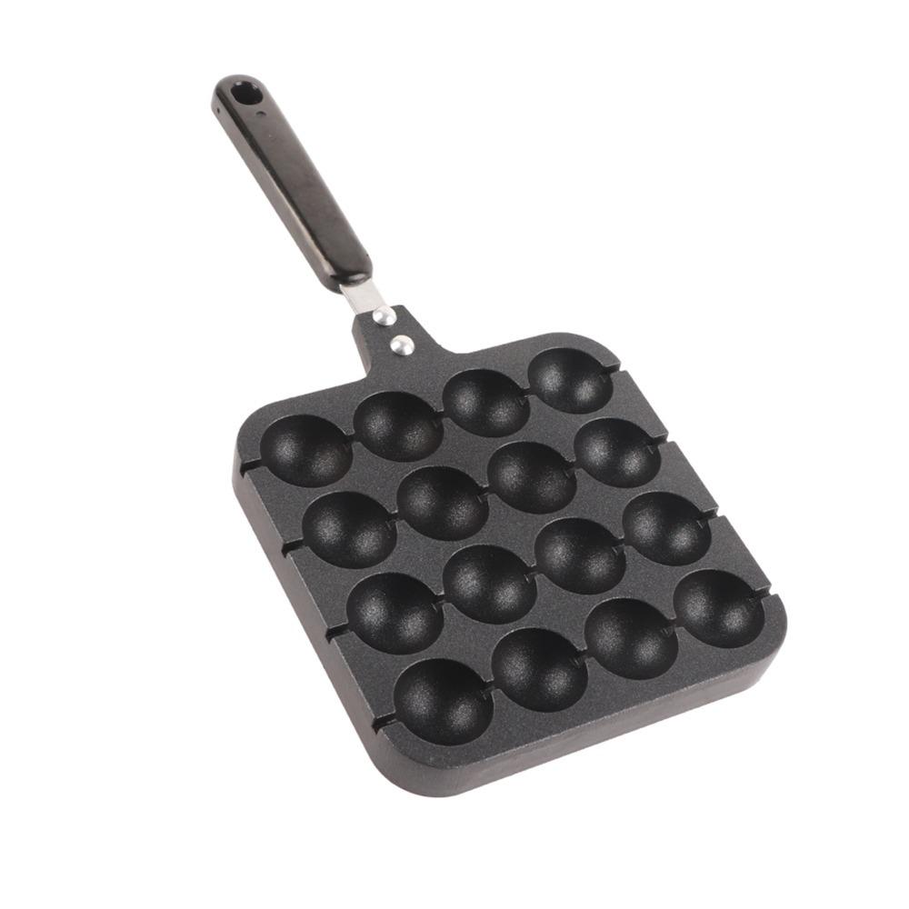 Cast Aluminum Alloy Cooking Tray 16-Hole Household Plate Smooth Snack Grill Plate Street Stall