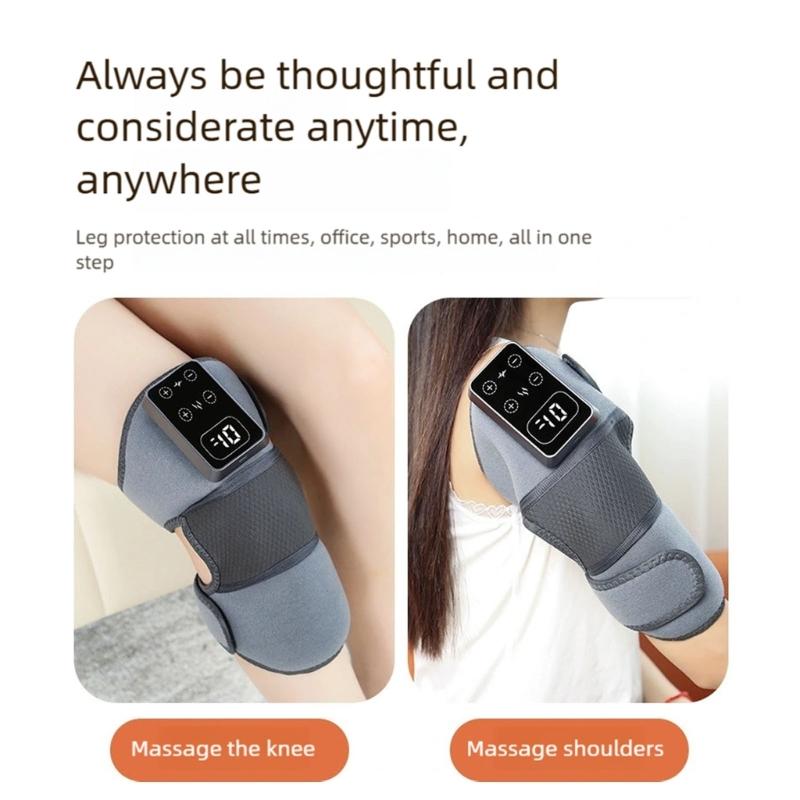 Rechargeable Electric Knee Warmer 5 Heat Level Vibrations Massage For Joint Comfort And Muscle Relaxation