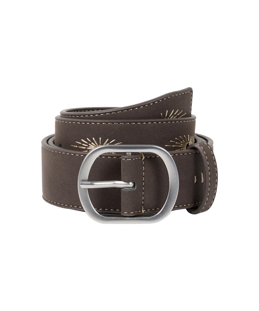 AAKAM Needlework Studded Belt (Brown)