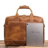 Vintage Men'S Cowhide Handbag, Crazy Horse Leather Shoulder Messenger Computer Bag, Genuine Leather Business Commuter Briefcase