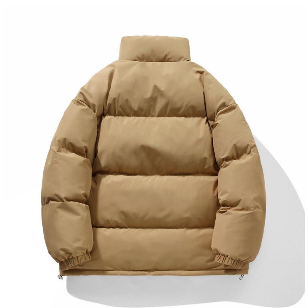 Lässige Herren- und Damenjacken in Unifarben, locker geschnitten in Übergröße, wattiert, Herrenjacken mit verdicktem warmem Stehkragen