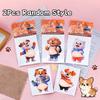 New 2/4Pcs Cartoon Puppy 3D Belly Squeeze Stickers For Phone Case Car Decoration Decompression Sticker Party Festival