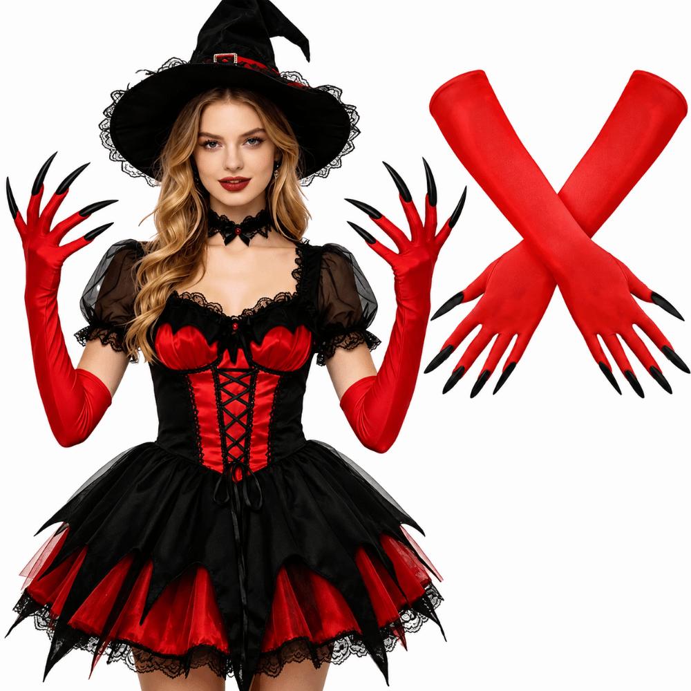 Funny Long Nails Gloves Cosplay Costume Props Paw Gloves  Halloween Party