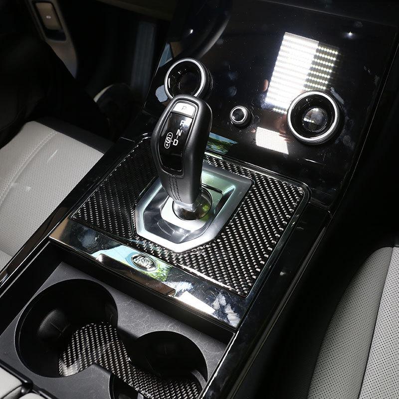 For Land Rover Range Rover Evoque L551 -2024 Soft Carbon Fiber Car Gear Panel Cover Trim Sticker Interior Car Accessories