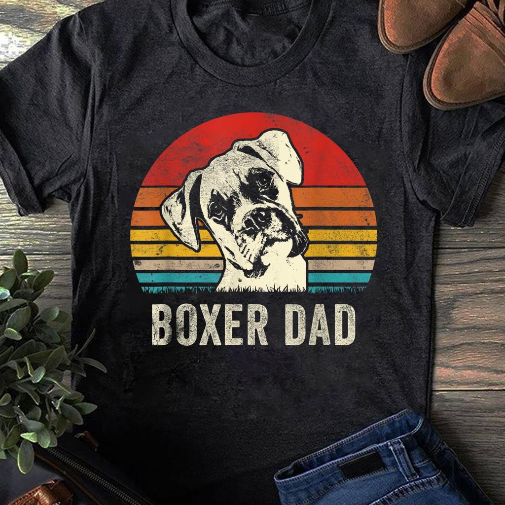 Vintage Boxer Dad T-Shirt: Funny Dog Lover Gift