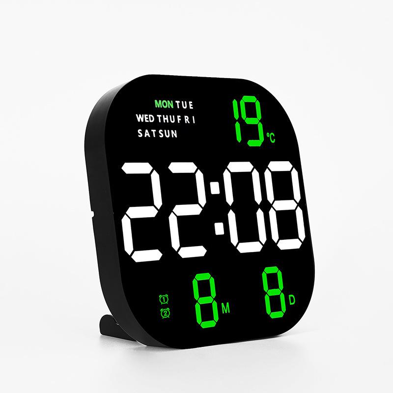LED Aesthetic Wall & Desktop Alarm Clock 6633: Modern Design for Living Room & Bedside
