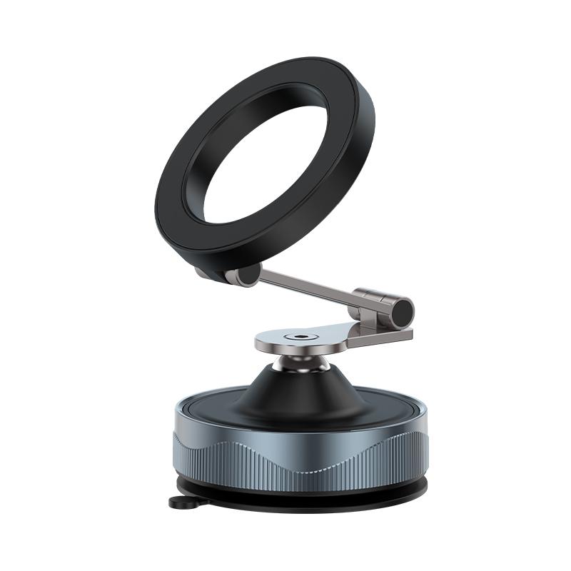 

X30 Мини Вакуумный Двусторонний Магнитный Держатель на Присоске Складной Кухонный Ленивый Держатель для Телефона для iPhone Android Смартфона чёрный