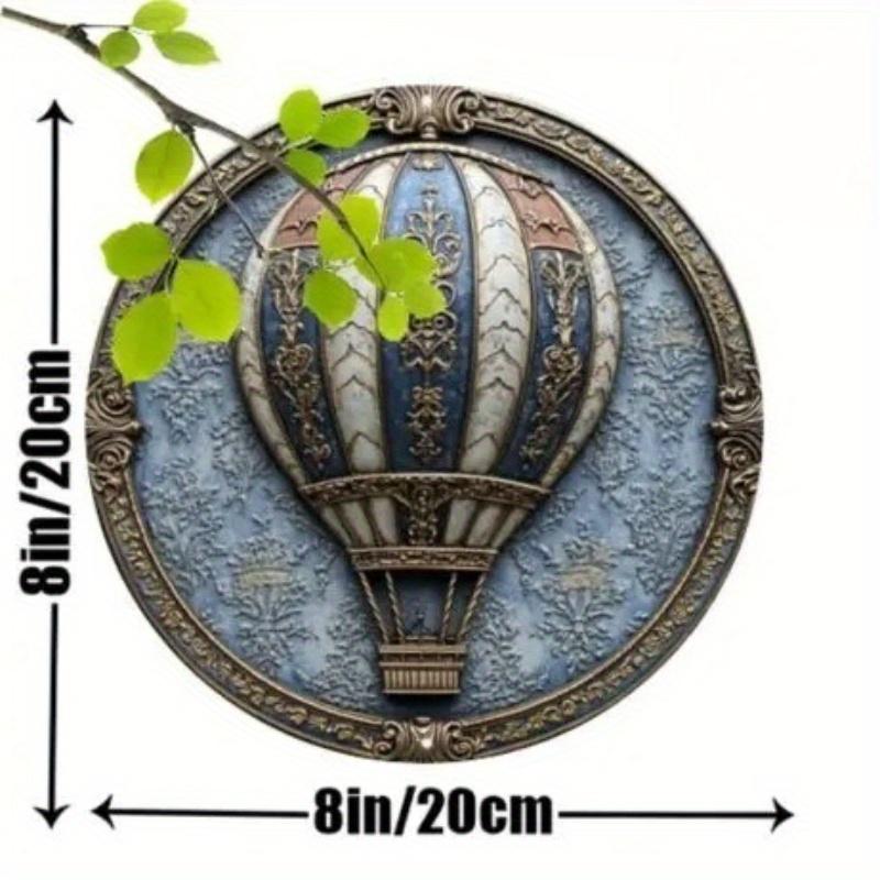 

2d Flat 20*20cm, Vintage Hot Air Balloon Wall Art, Wooden Decor for Home, Garden, Bedroom, Bar, Party, Perfect Gift for Friends & Family 20x20cm