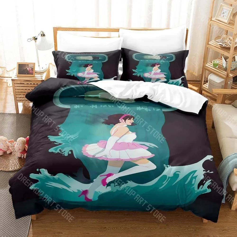 

3D Print Perfect Blue Bedding Set Single Twin Full Queen King Size Bed Set Aldult Kid Bedroom Duvetcover Sets 3D Anime Bed Sheet EU Single 90x200cm