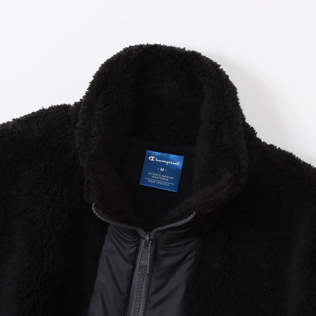 Champion Long Sleeve Stretch Warm Windproof Zip Jacket with Script Size L Women's Logo, Black, (CW-YS603)