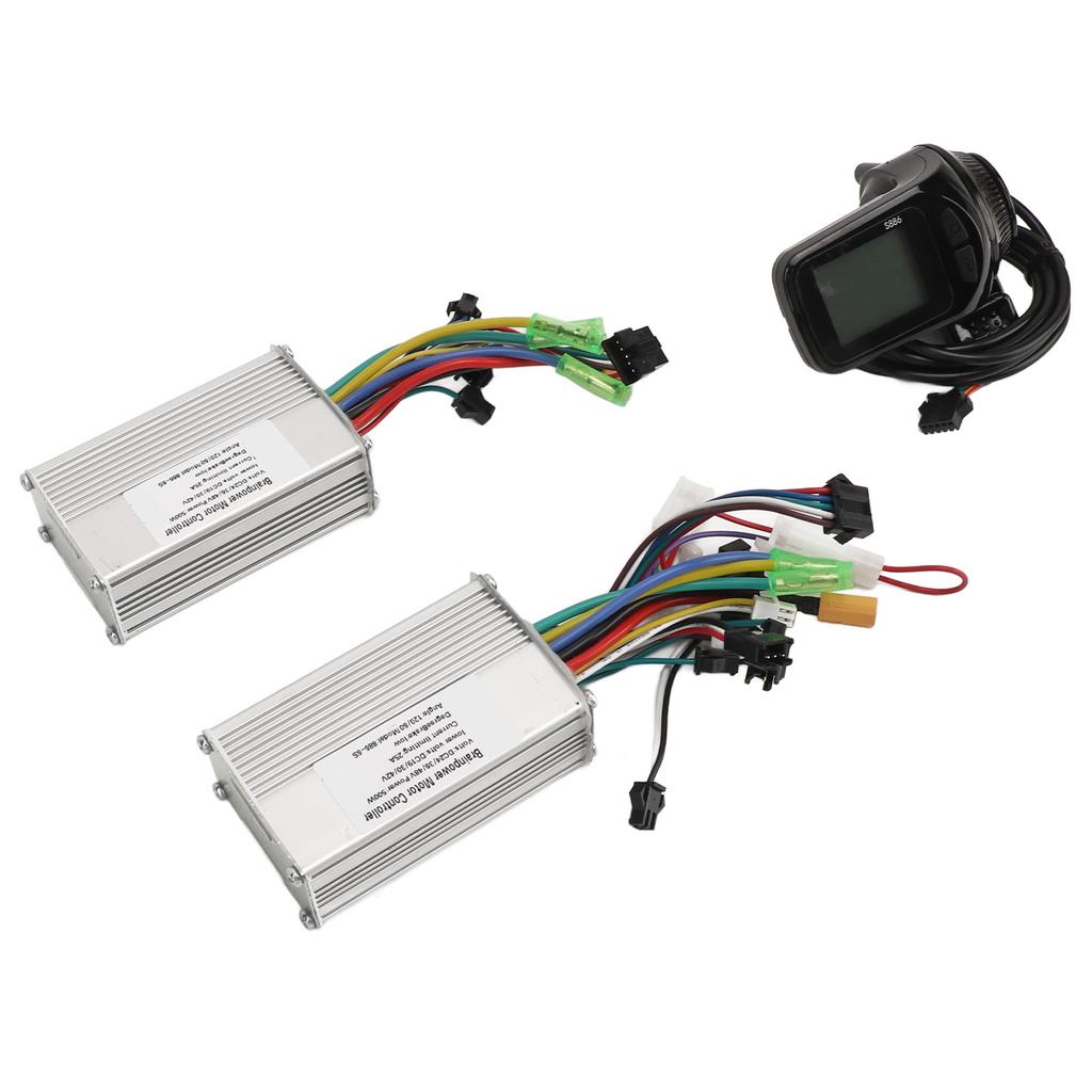 Elektrofahrrad Bürstenloser Controller Kit 24V 36V 48V 500W 25A Lithium Batterie Dual Drive Bürstenloser Motor Controller