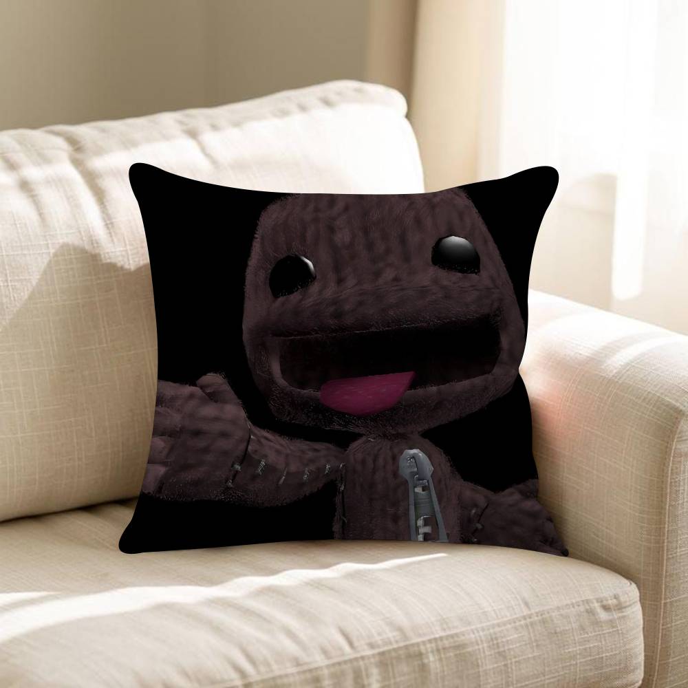 Funny LBP Sackboy Pillow Cushion Cover Pillowcase Living Room Sofa Home Decor Customized