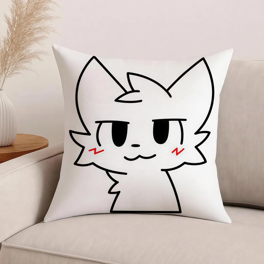 Cartoon Studi01 Boy Kisser Cat Cute Kawaii Pillow Case Office Cushions Suitable For Sofa Car Bedroom Decorative Cushion Cover