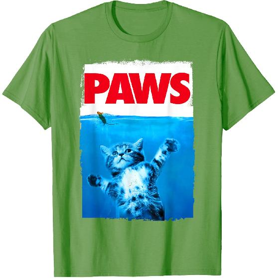 Xiongying Paws Cat and Mouse Top, Cute Funny Cat Lover Parody T-Shirt