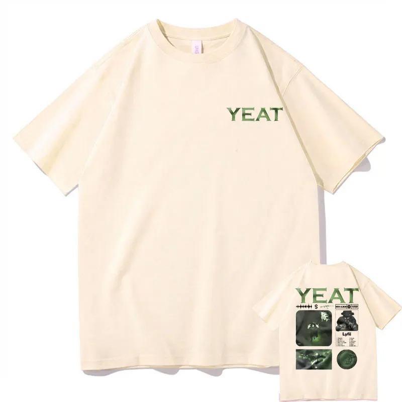 Limited Edition Rapper Yeat New Album Print Tshirt Men Women Hip Hop Round Neck Oversized T-shirt Men's Fashion Loose Streetwear