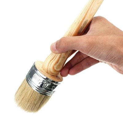 1pcs Artist Brush 20-50mm 185mm Long Chalk Oil Painting Brush Round Bristle Wooden Handle Paint Brush Tools