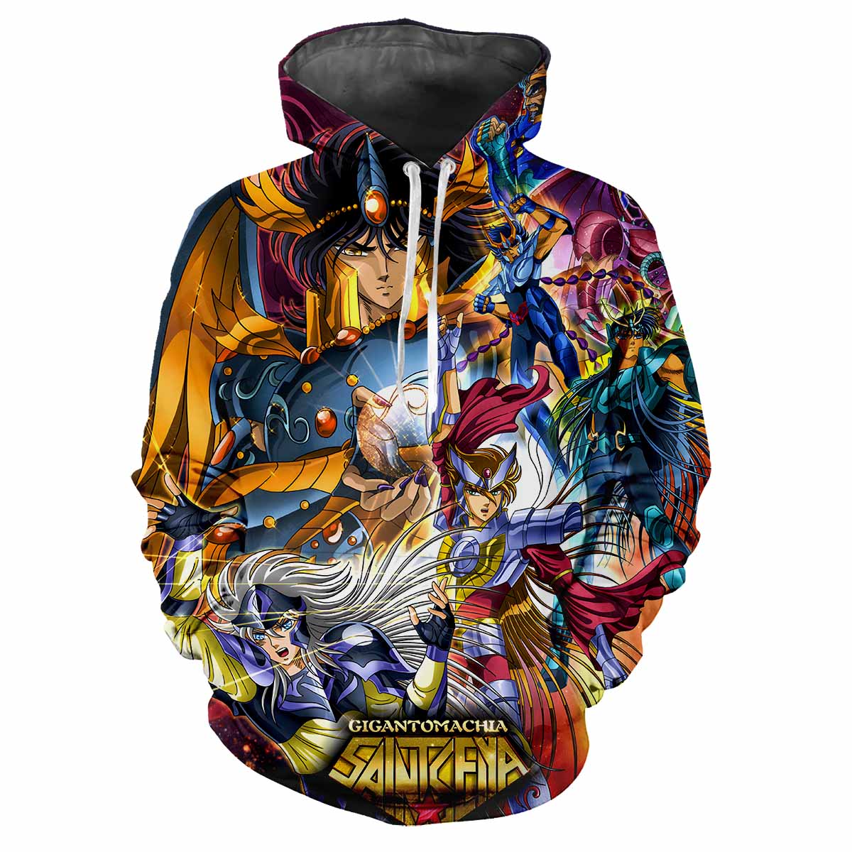 

Saint Seiya Classic 3D Harajuku Printed Cartoon Anime Cool Fashion Avant-garde Чоловіки Жінки М які та Зручні Модні Худі Топ M