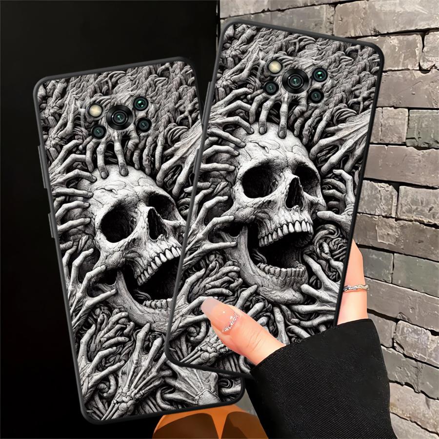 Skeleton Funda Phone Cover Case for Xiaomi Poco F8 C61 F1 X3 X4 X5 X7 Pro M3 M4 M7 F3 C50 C75 M5 C71