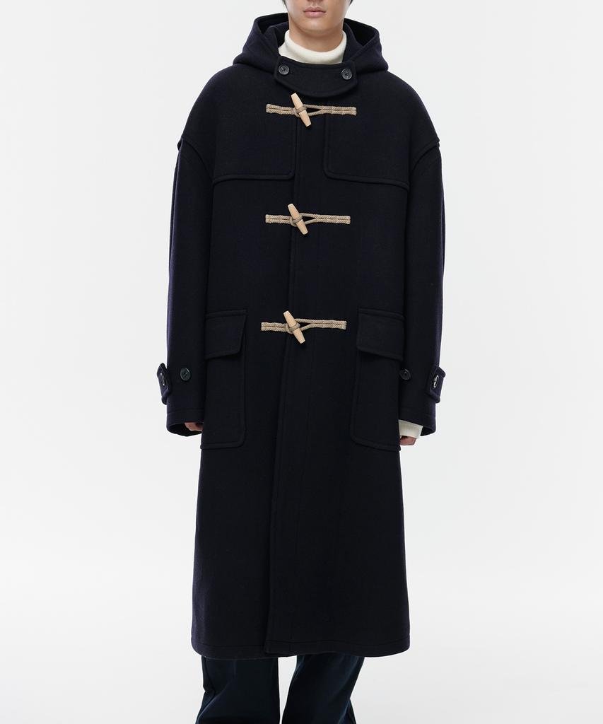 Musinsa Standard Wool Blend Extra Oversized Duffle Coat [Navy]