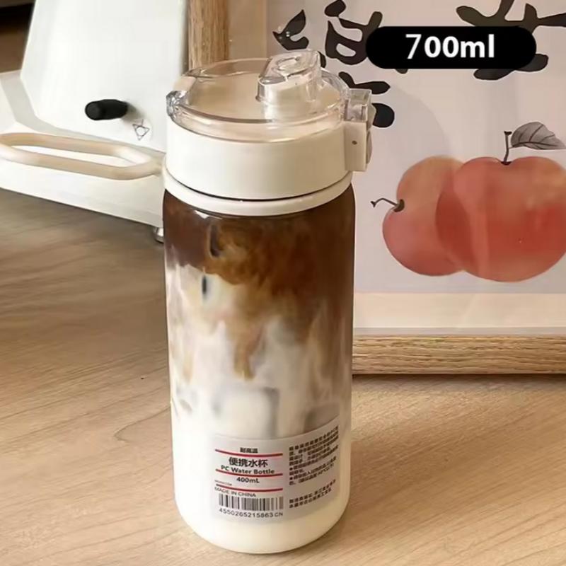 Prenosná Priehľadná Kawaii Fľaša na Vodu Športový Pohár na Vodu Plastový Praktický Pohár Vonkajšie Cestovanie Kancelária Základná Fľaša na Vodu ]Pohár